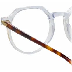 Linda Farrow - Griffin Oval Optical Glasses in Clear - LF50C3OPT - Eyewear - Avvenice^ Sunglasses