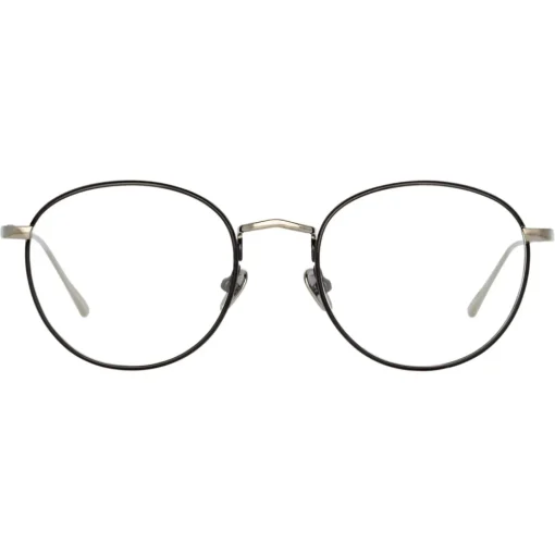 Linda Farrow - Harrison Oval Optical Glasses in Black White Gold - LFL940C2OPT - Eyewear - Avvenice^ Sunglasses