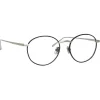 Linda Farrow - Hoffman Oval Optical Glasses in Black White Gold - LFL1034C2OPT - Eyewear - Avvenice^ Sunglasses