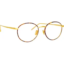 Linda Farrow - Hoffman Oval Optical Glasses in Tortoiseshell - LFL1034C3OPT - Eyewear - Avvenice^ Sunglasses