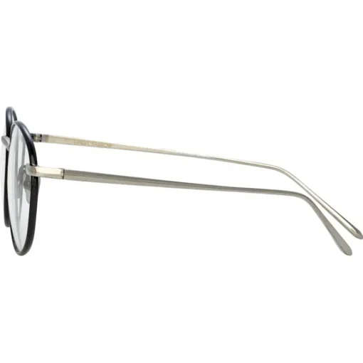 Linda Farrow - Hoffman Oval Optical Glasses in Black White Gold - LFL1034C2OPT - Eyewear - Avvenice^ Sunglasses