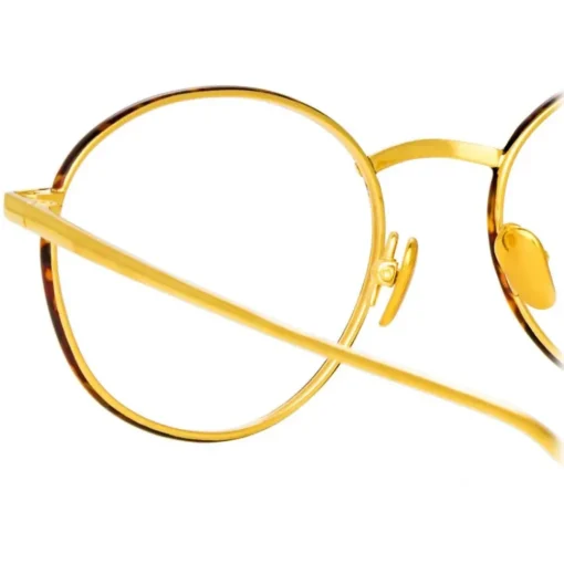 Linda Farrow - Hoffman Oval Optical Glasses in Tortoiseshell - LFL1034C3OPT - Eyewear - Avvenice^ Sunglasses