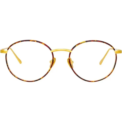 Linda Farrow - Hoffman Oval Optical Glasses in Tortoiseshell - LFL1034C3OPT - Eyewear - Avvenice^ Sunglasses