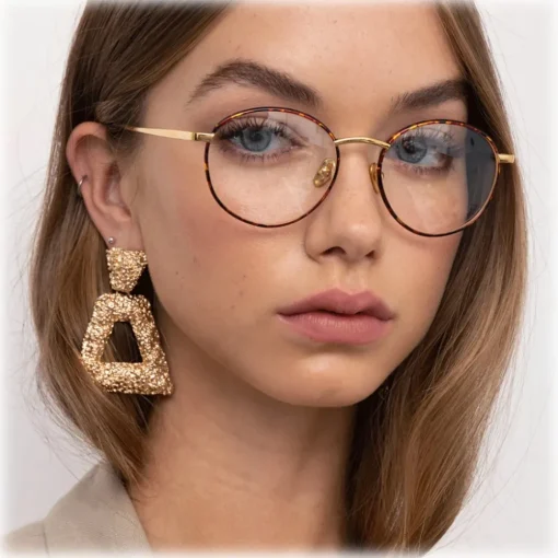 Linda Farrow - Hoffman Oval Optical Glasses in Tortoiseshell - LFL1034C3OPT - Eyewear - Avvenice^ Sunglasses