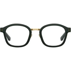 Linda Farrow - Hunter D-Frame Optical Glasses in Green - LFL1350C3OPT - Eyewear - Avvenice