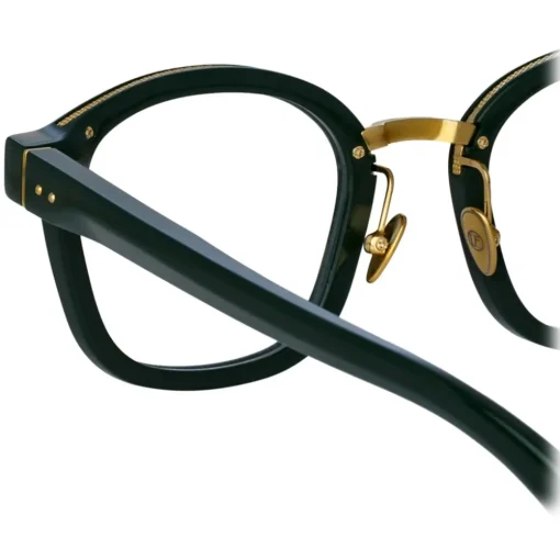 Linda Farrow - Hunter D-Frame Optical Glasses in Green - LFL1350C3OPT - Eyewear - Avvenice