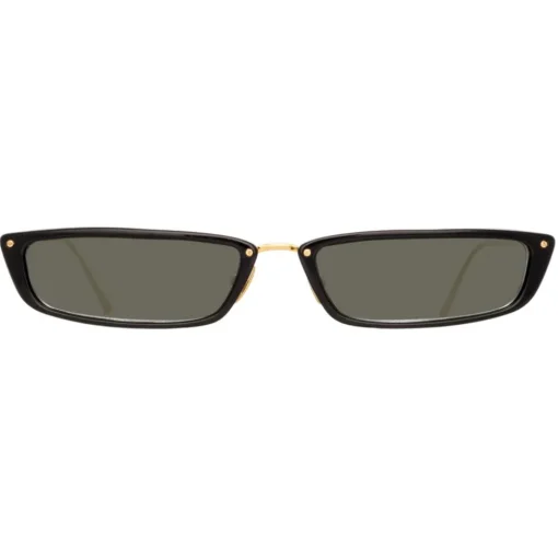Linda Farrow - Issa C1 Rectangular Sunglasses in Black - LFL838C1SUN - Eyewear - Avvenice^ Sunglasses