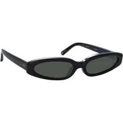 Linda Farrow - Jardine Angular Sunglasses in Black - LFL960C1SUN - Eyewear - Avvenice