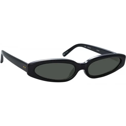 Linda Farrow - Jardine Angular Sunglasses in Black - LFL960C1SUN - Eyewear - Avvenice