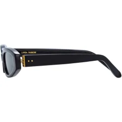 Linda Farrow - Jardine Angular Sunglasses in Black - LFL960C1SUN - Eyewear - Avvenice