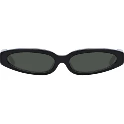 Linda Farrow - Jardine Angular Sunglasses in Black - LFL960C1SUN - Eyewear - Avvenice