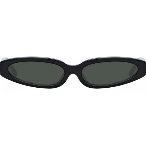 Linda Farrow - Jardine Angular Sunglasses in Black - LFL960C1SUN - Eyewear - Avvenice