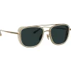 Linda Farrow - Jarvis Aviator Sunglasses in White - LFL1441C1SUN - Eyewear - Avvenice