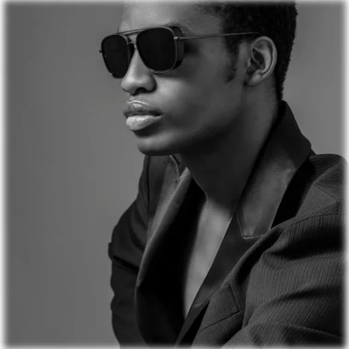 Linda Farrow - Jarvis Aviator Sunglasses in Black and Nickel - LFL1441C1SUN - Eyewear - Avvenice^ Sunglasses
