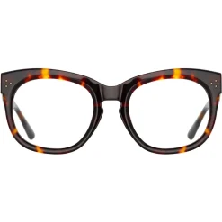 Linda Farrow - Jenson D-Frame Optical Glasses in Tortoiseshell - LFL1384C4OPT - Eyewear - Avvenice^ Sunglasses