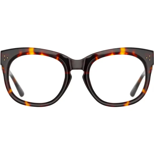 Linda Farrow - Jenson D-Frame Optical Glasses in Tortoiseshell - LFL1384C4OPT - Eyewear - Avvenice^ Sunglasses