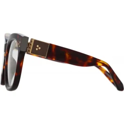 Linda Farrow - Jenson D-Frame Optical Glasses in Tortoiseshell - LFL1384C4OPT - Eyewear - Avvenice^ Sunglasses