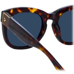 Linda Farrow - Jenson D-Frame Sunglasses in Tortoiseshell - LFL1384C2SUN - Eyewear - Avvenice
