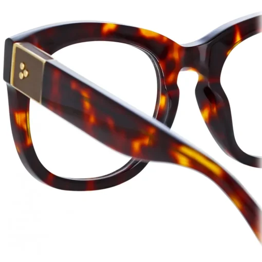 Linda Farrow - Jenson D-Frame Optical Glasses in Tortoiseshell - LFL1384C4OPT - Eyewear - Avvenice^ Sunglasses