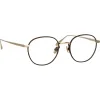 Linda Farrow - Jules Oval Optical Glasses in Light Gold Brown - LFL1233C4OPT - Eyewear - Avvenice