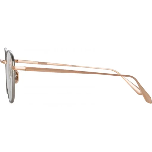 Linda Farrow - Jules Oval Optical Glasses in Rose Gold White Gold - LFL1233C2OPT - Eyewear - Avvenice