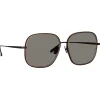 Linda Farrow - Juliana Oversized Sunglasses in Nickel - LFL1394C1SUN - Eyewear - Avvenice