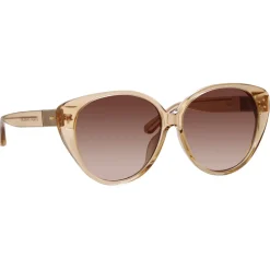 Linda Farrow - Katia Cat Eye Sunglasses in Saffron - LFL1417C5SUN - Eyewear - Avvenice