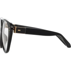 Linda Farrow - Katia Cat Eye Optical Glasses in Black - LFL1417C1OPT - Eyewear - Avvenice