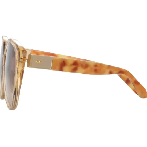 Linda Farrow - Katia Cat Eye Sunglasses in Saffron - LFL1417C5SUN - Eyewear - Avvenice