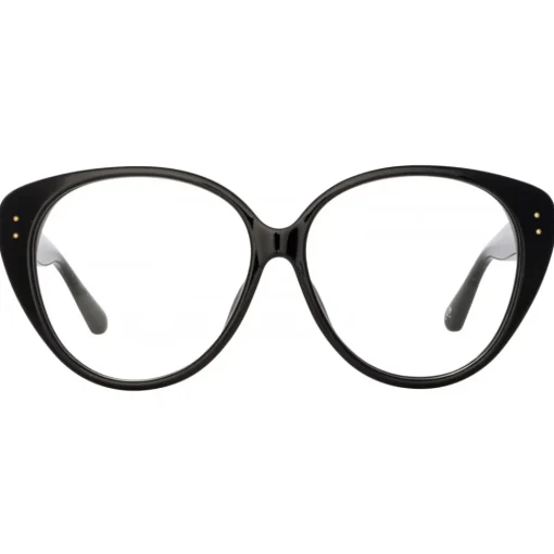 Linda Farrow - Katia Cat Eye Optical Glasses in Black - LFL1417C1OPT - Eyewear - Avvenice