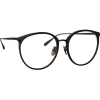 Linda Farrow - Kings Oval Optical Glasses in Matt Black - LFL747C31OPT - Eyewear - Avvenice^ Sunglasses