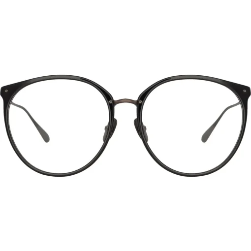 Linda Farrow - Kings Oval Optical Glasses in Matt Black - LFL747C31OPT - Eyewear - Avvenice^ Sunglasses