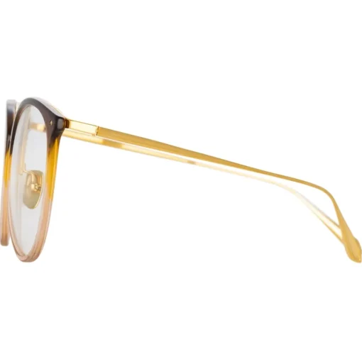 Linda Farrow - Kings Oval Optical Glasses in Brown - LFL747C29OPT - Eyewear - Avvenice