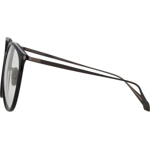Linda Farrow - Kings Oval Optical Glasses in Matt Black - LFL747C31OPT - Eyewear - Avvenice^ Sunglasses