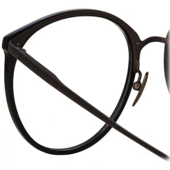 Linda Farrow - Kings Oval Optical Glasses in Matt Black - LFL747C31OPT - Eyewear - Avvenice^ Sunglasses