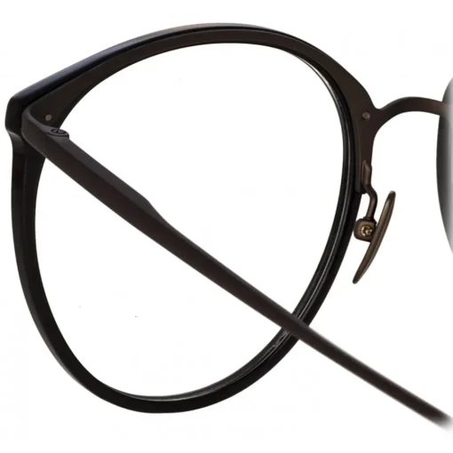 Linda Farrow - Kings Oval Optical Glasses in Matt Black - LFL747C31OPT - Eyewear - Avvenice^ Sunglasses