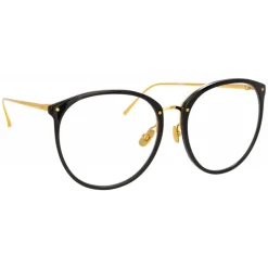 Linda Farrow - Kings Oversized Optical Glasses in Black - LFLC747C7OPT - Eyewear - Avvenice
