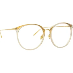 Linda Farrow - Kings Oversized Optical Glasses in Truffle - LFL747C25OPT - Eyewear - Avvenice^ Sunglasses
