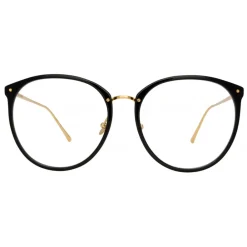 Linda Farrow - Kings Oversized Optical Glasses in Black - LFLC747C7OPT - Eyewear - Avvenice