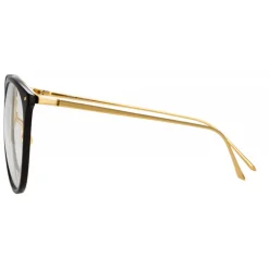 Linda Farrow - Kings Oversized Optical Glasses in Black - LFLC747C7OPT - Eyewear - Avvenice
