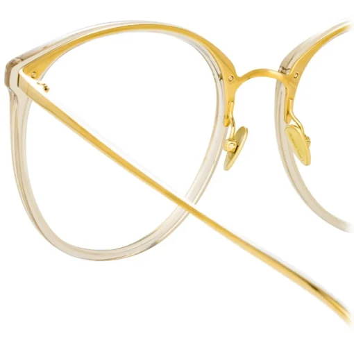 Linda Farrow - Kings Oversized Optical Glasses in Truffle - LFL747C25OPT - Eyewear - Avvenice^ Sunglasses