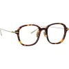 Linda Farrow - Lane Square Optical Frame in Tortoiseshell (Asian Fit) - Eyewear - Avvenice
