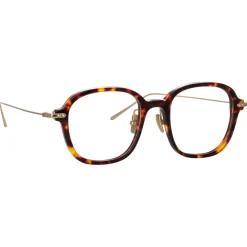 Linda Farrow - Lane Square Optical Frame in Tortoiseshell (Asian Fit) - Eyewear - Avvenice