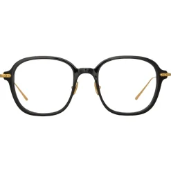 Linda Farrow - Lane Square Optical Frame in Black Men's (Asian Fit) - Eyewear - Avvenice^ Sunglasses