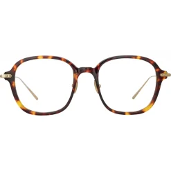 Linda Farrow - Lane Square Optical Frame in Tortoiseshell (Asian Fit) - Eyewear - Avvenice