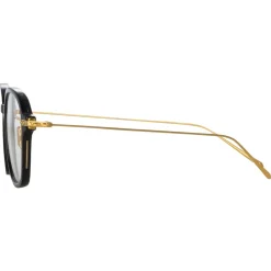 Linda Farrow - Lane Square Optical Frame in Black Men's (Asian Fit) - Eyewear - Avvenice^ Sunglasses