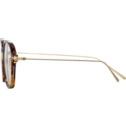 Linda Farrow - Lane Square Optical Frame in Tortoiseshell (Asian Fit) - Eyewear - Avvenice