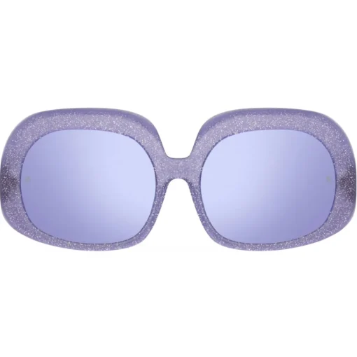 Linda Farrow - Lea Oversized Sunglasses in Purple - LFL1289C4SUN - Eyewear - Avvenice
