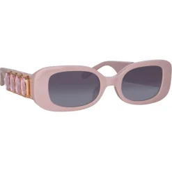 Linda Farrow - LF x Nima Benati The Lola Sunglasses in Pink Gemstone - LFL1117C12SUN - Eyewear - Avvenice^ Sunglasses