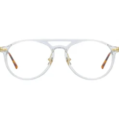 Linda Farrow - Linear Ando A Aviator Optical Glasses in Clear - LF23AC4OPT - Eyewear - Avvenice^ Sunglasses